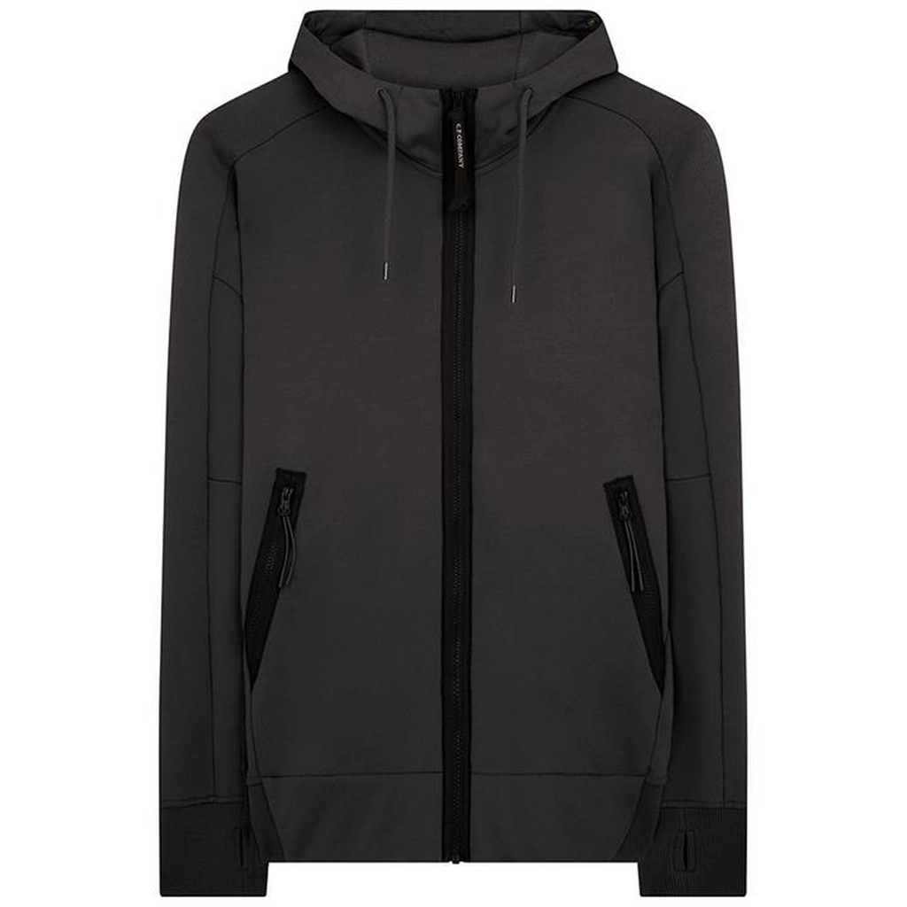 CP Company Goggle Zip Hooded Sweatshirt - Black